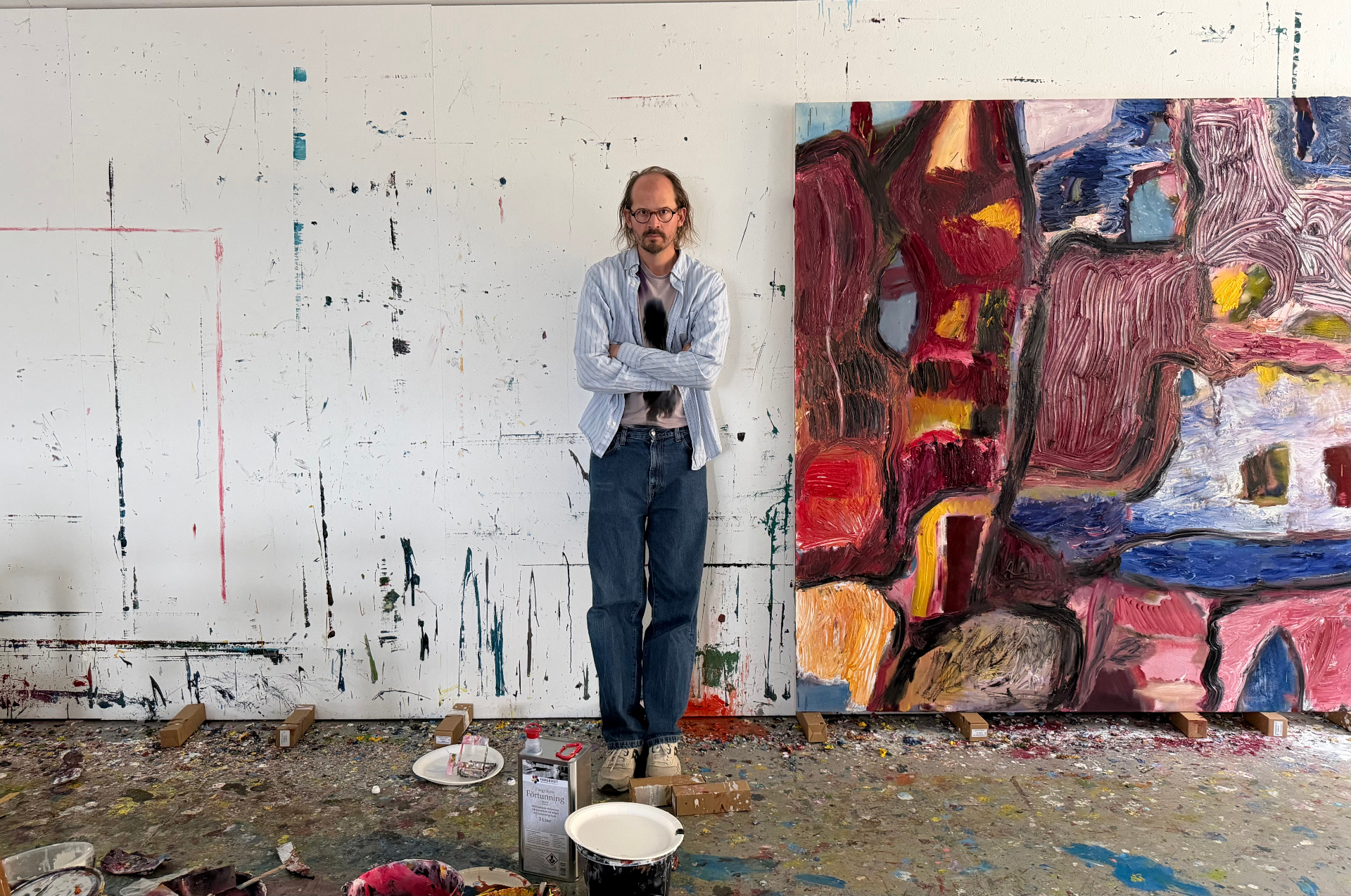 Gustav Hjelmgren in his studio in Gustavsberg, Sweden